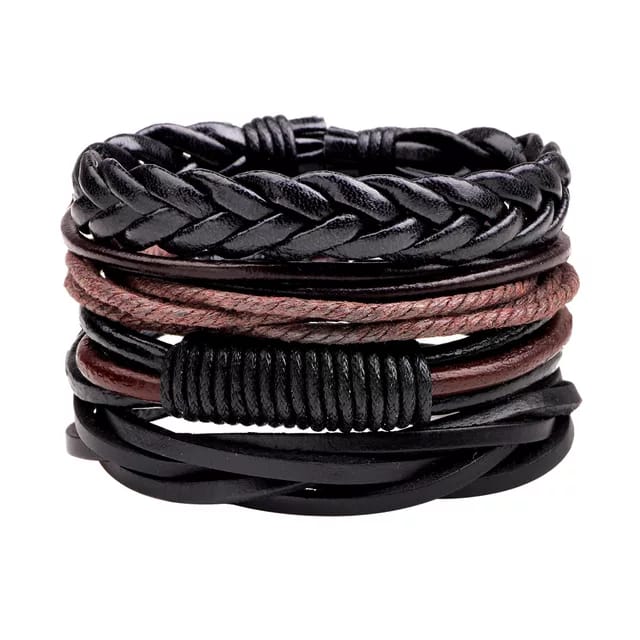 Adjustable Multilayer Leather Bracelet for Men ( Premium Quality )