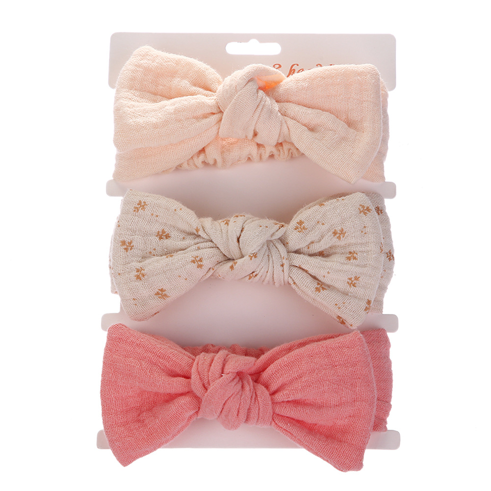 Soft Bows Knotted Newborn Baby Girl Headbands